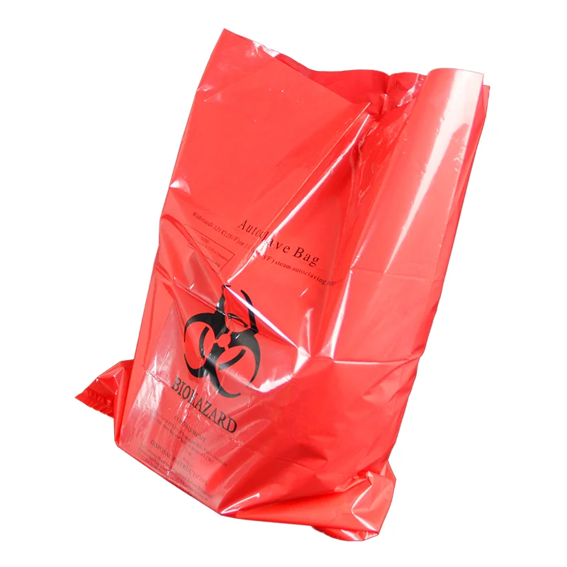 Medical Disposable Plastic PP HDPE Yellow Red Black Garbage Autoclavable Waste Bag Biohazard Bags