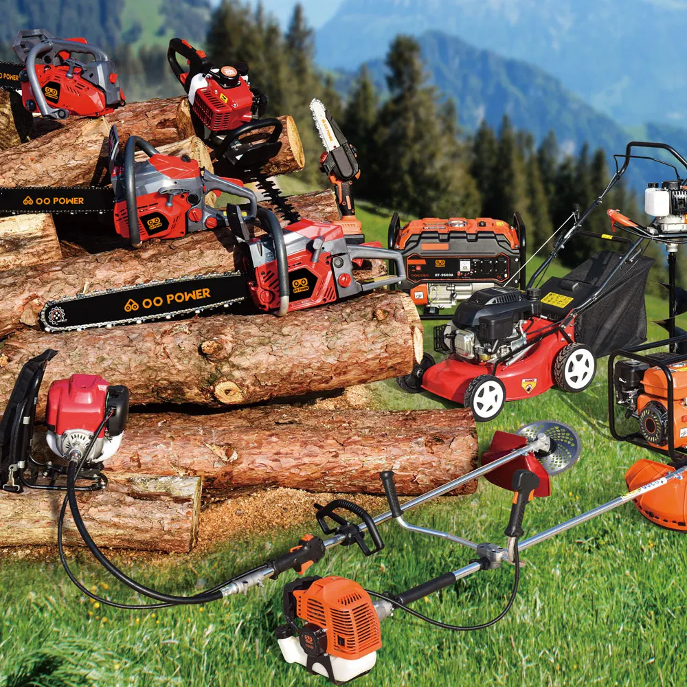 HUSTIL High Quality Professional Hand Push Brush Cutter with 2 wheels