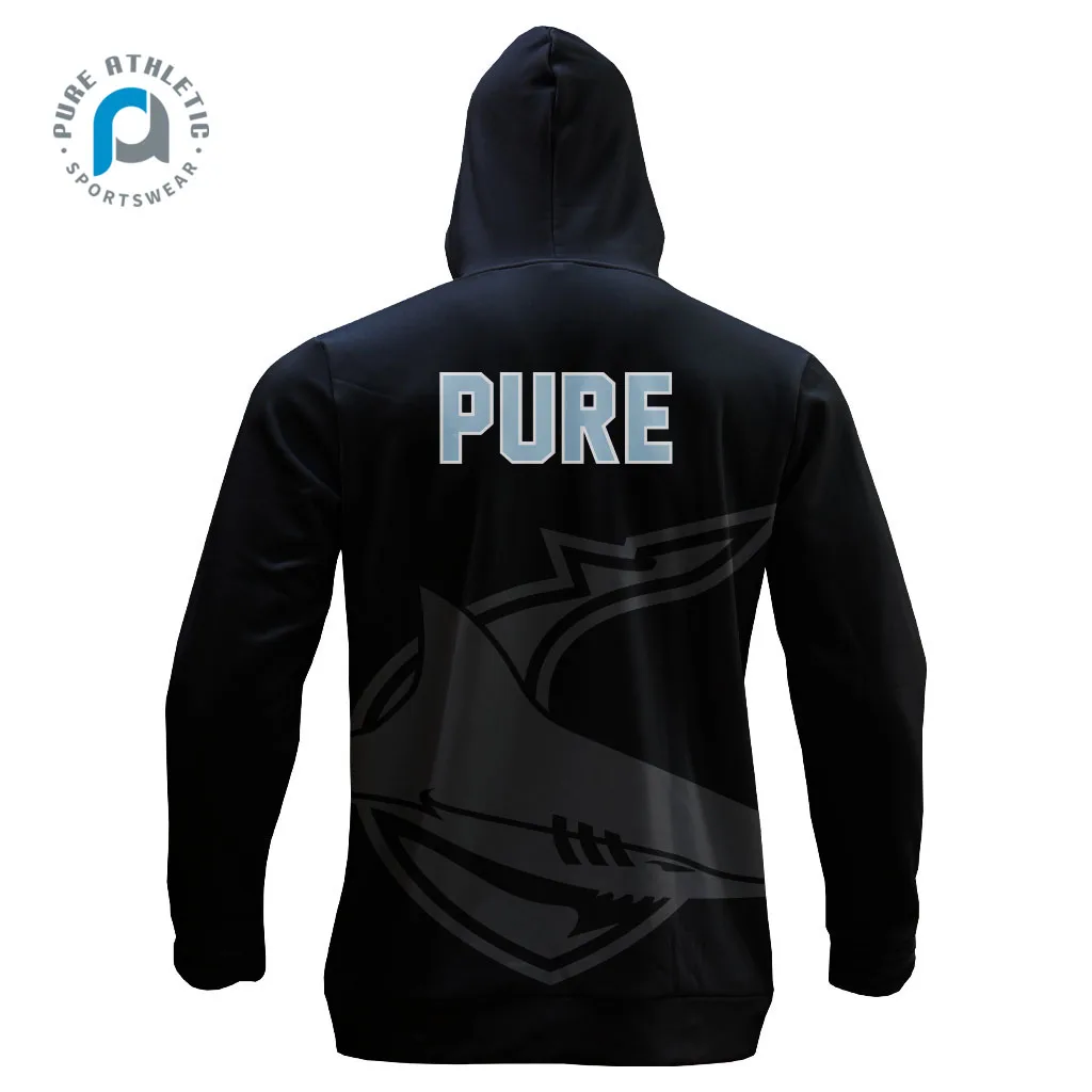 PURE NRLL rugby team hoodies custom sublimation youth mens pullover hoodie kits au off-filed rugby league sharks hoodies