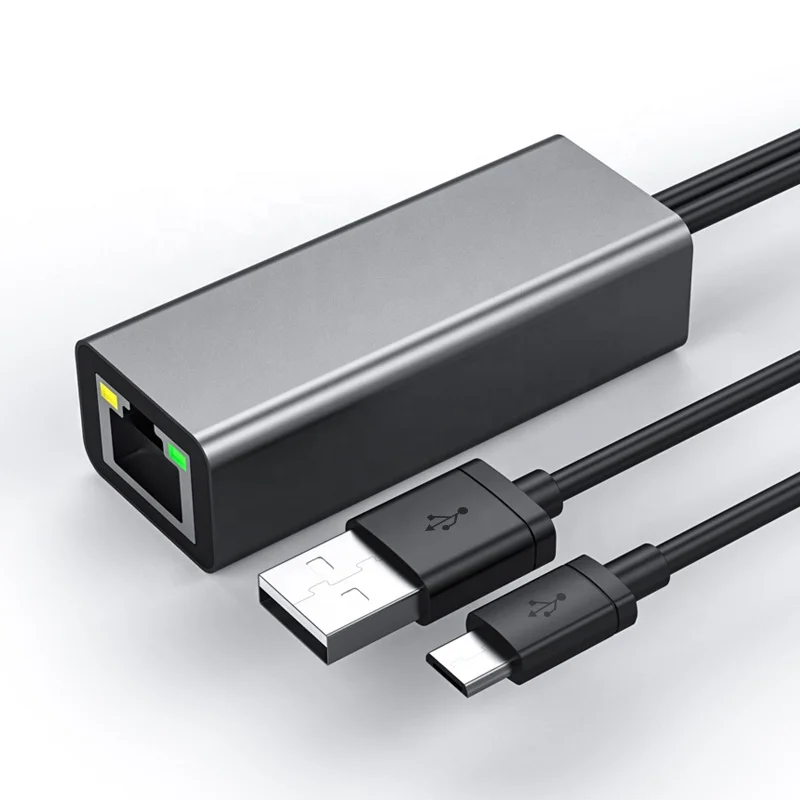 Для микро-флеш-накопителя USB 10/100 Мбит/с Интернет адаптер кабель 1 м с светодио дный Световые индикаторы идеально подходит по сети ethernet с Chromecast/Fire TV