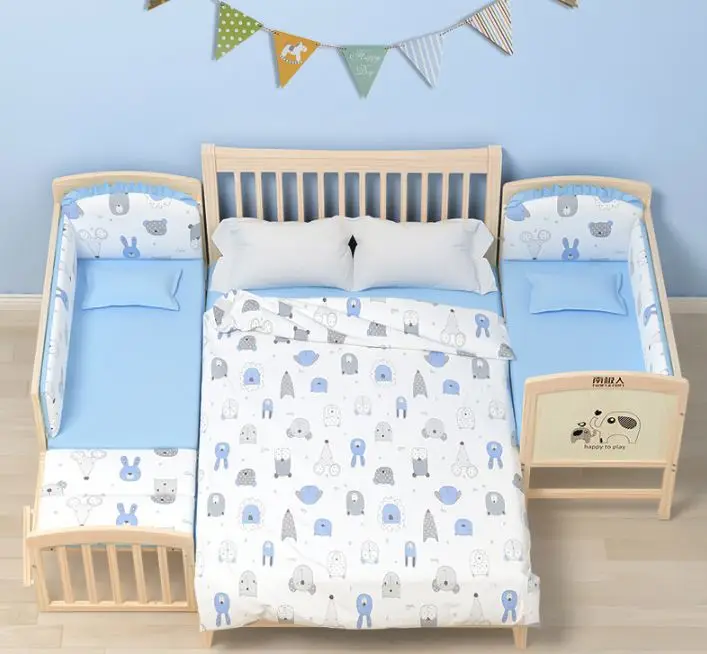 
2021 Factory Directly Various Guardrail Multifunction Safe And Harmless Newborn Baby Cots Modern Designs Wooden Crib Cradle 