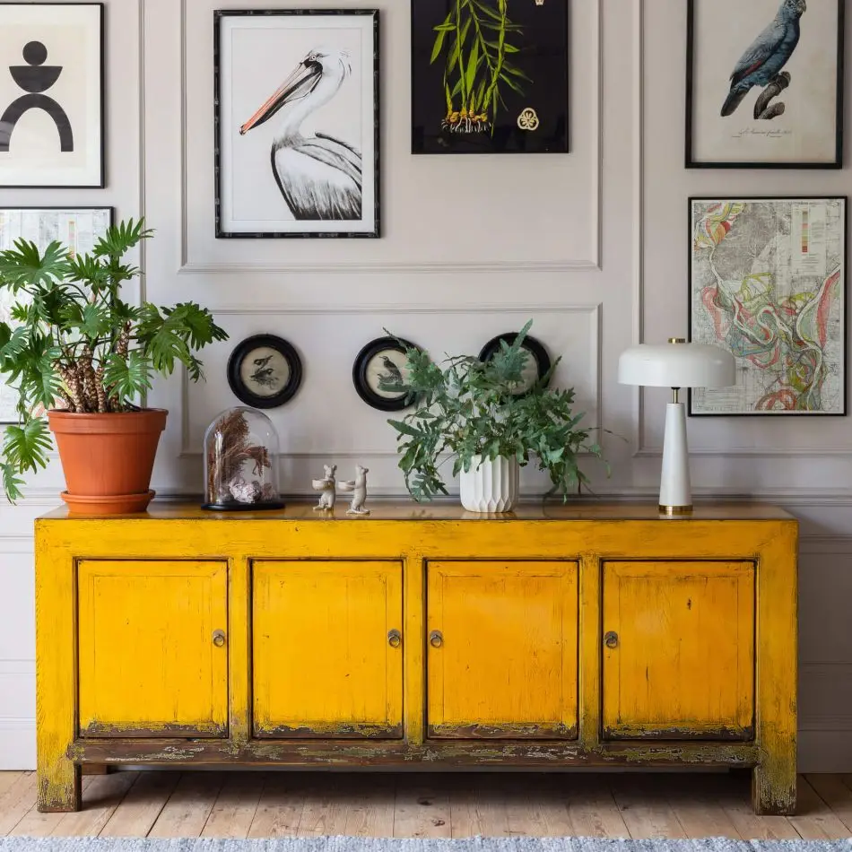 Китайский антикварный глянцевый деревянный шкаф для гостиной