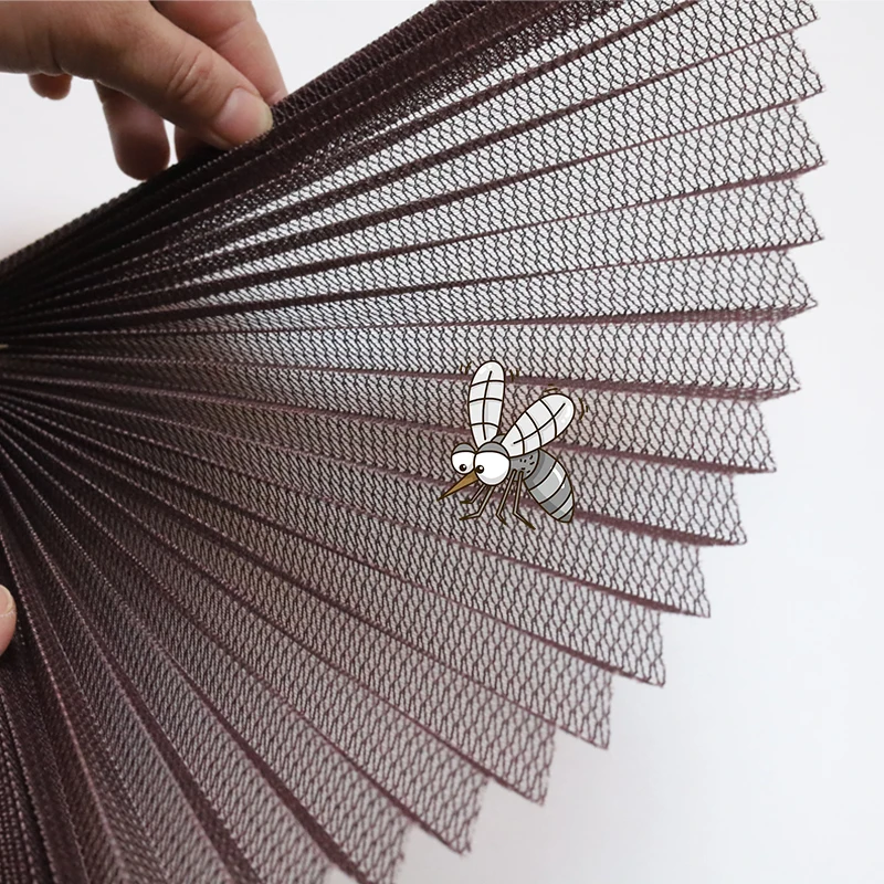 Pleated Fly Screen Retractable Plisse Screen For Window and door Custom Folding Flyscreen Insect Mosquito home and apartment