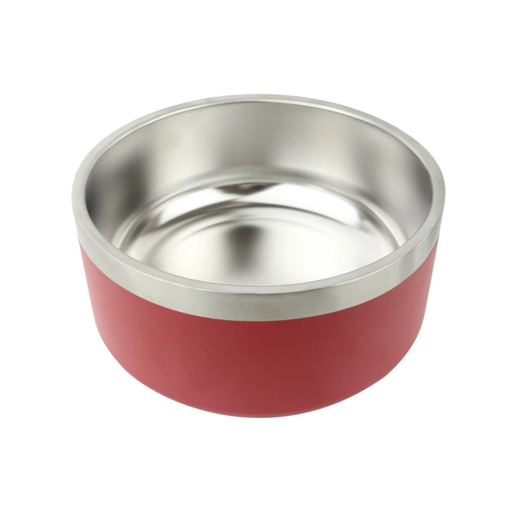 BPA Free  Double Wall Stainless Steel  Durable large capacity Pet Bowl for Food and Drinking with Custom Logo