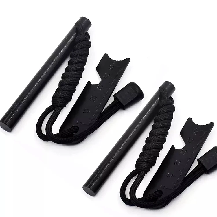 10x100mm large fire starter Emergency Magnesium Fire Starter Ferrocerium Ferro Rod with bracelet  whistle