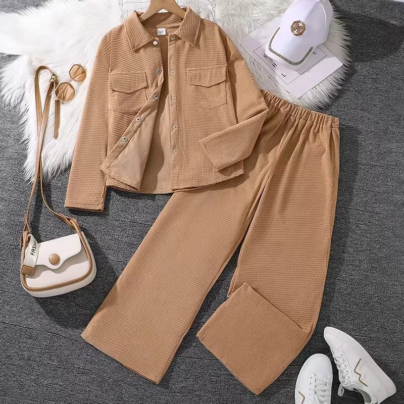 Winter Fall Trend 6 8 10 to 12 14 Year Old Boutique Pants Suit Big Teens Clothing Fashion Kids Wear Teenage Clothes for Girl Set