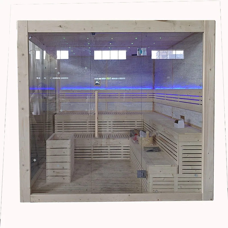 luxury bathroom harvia enclosure modern dry commercial red cedar finnish sauna 6 persons