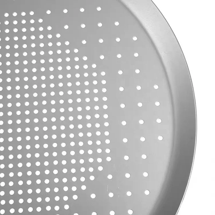 Perforated Pizza Pans with Holes Aluminum Alloy 3003 Round Food Network Pizza Crisper Pan Aluminum Pizza Trays for Oven