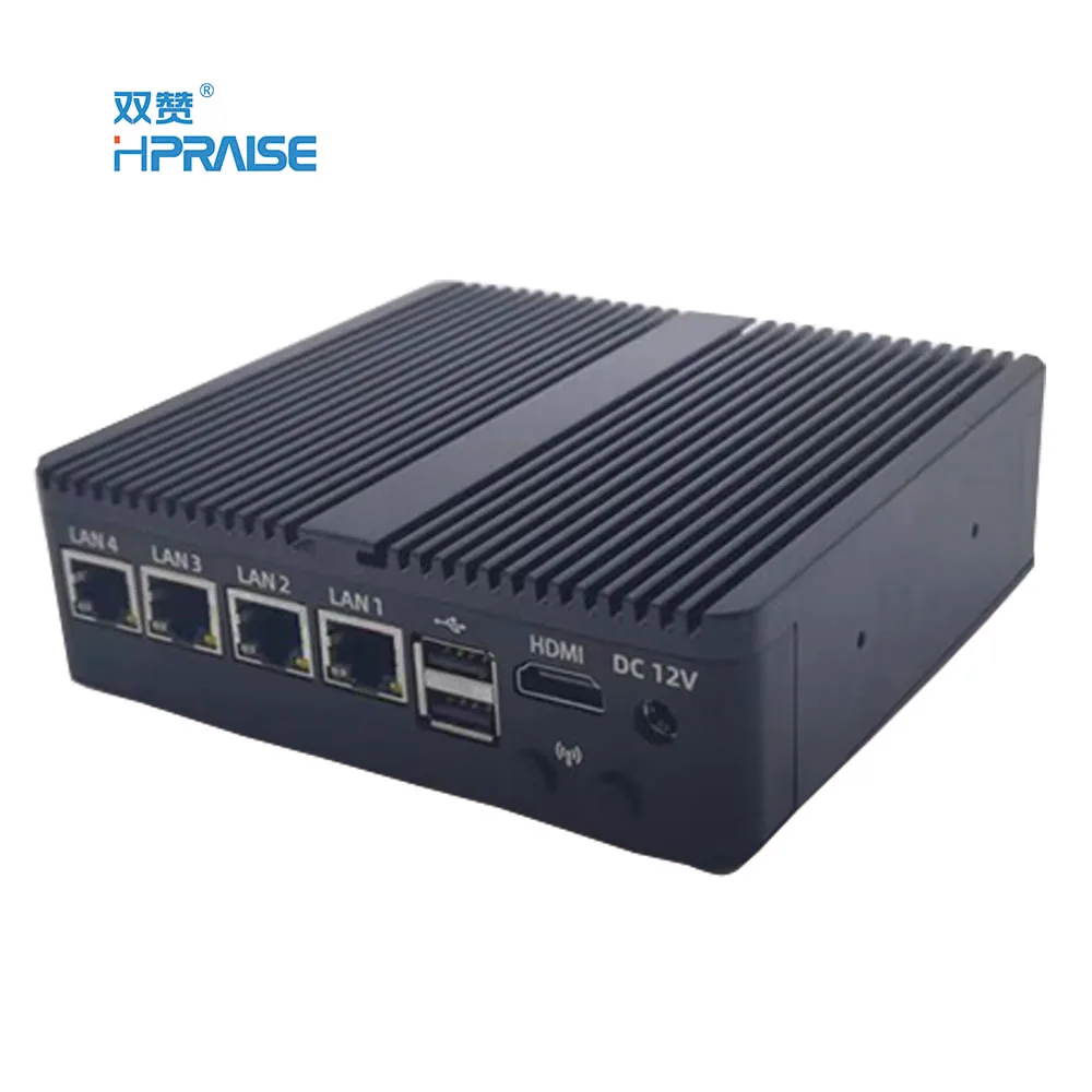 Pfsense межсетевой маршрутизатор J4125 J1900 безвентиляторный промышленный мини-ПК 120 мм * 6 USB 4