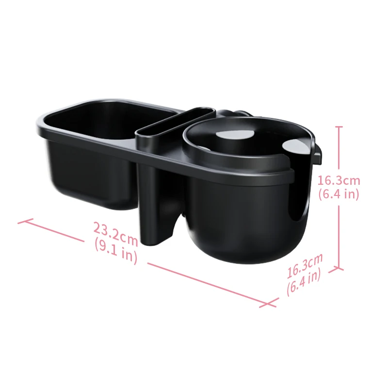 Stroller Cup and Snack Holder 3-in-1 Universal Stroller Food Storage Attachment with Cup Phone Holder