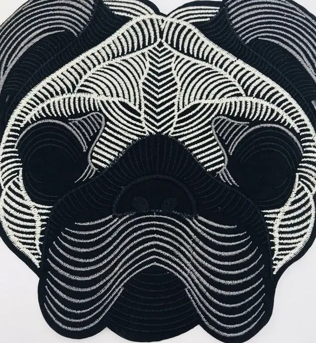 Cute Haba Dog Bull Personality Diy Decoration Patch Large Embroidery Clothing