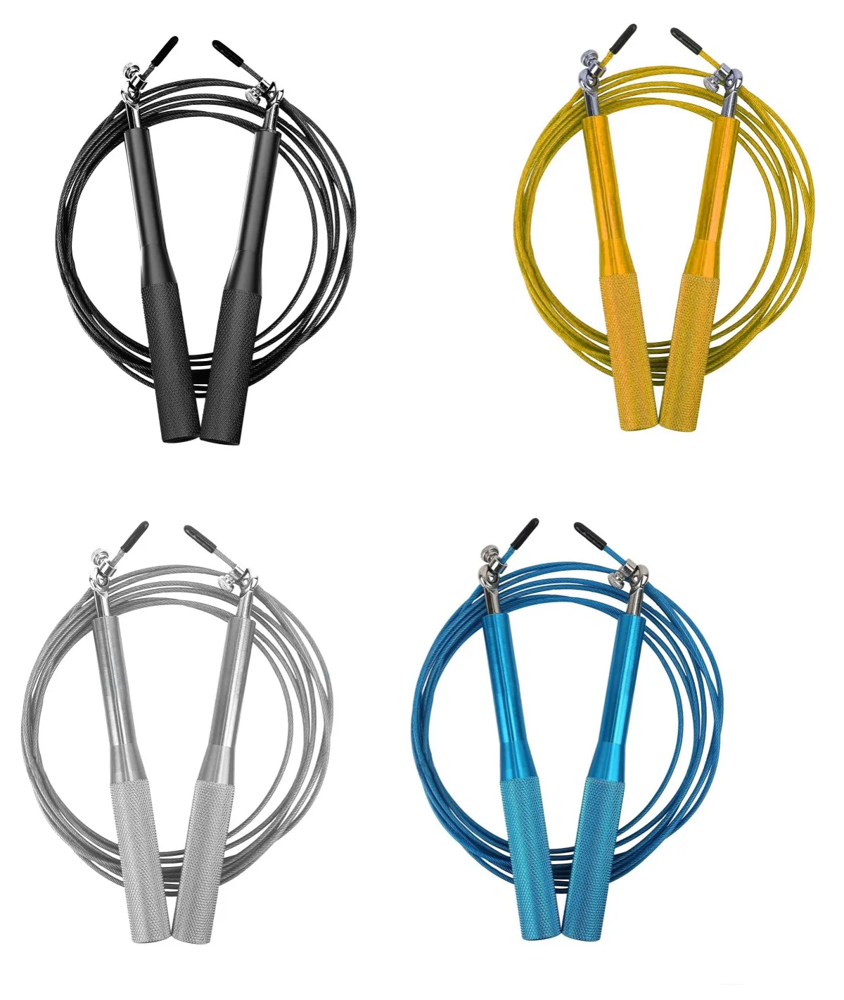 New Aluminum Handle Steel Wire Rope Customized Jumping Rope Exercise Fitness Jumping Rope/