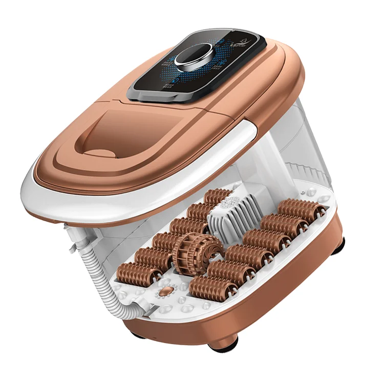 Custom wholesale disinfection 12 self-service roller  heated foot spa bath massager
