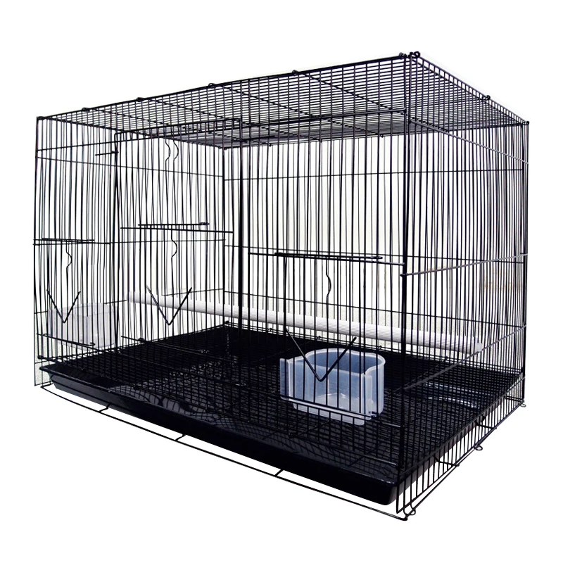 60cm Iron Wire cage perroquet Bird Breeding Pet Cages Import Quality White Parrot Bird Carrier Cage With Standing