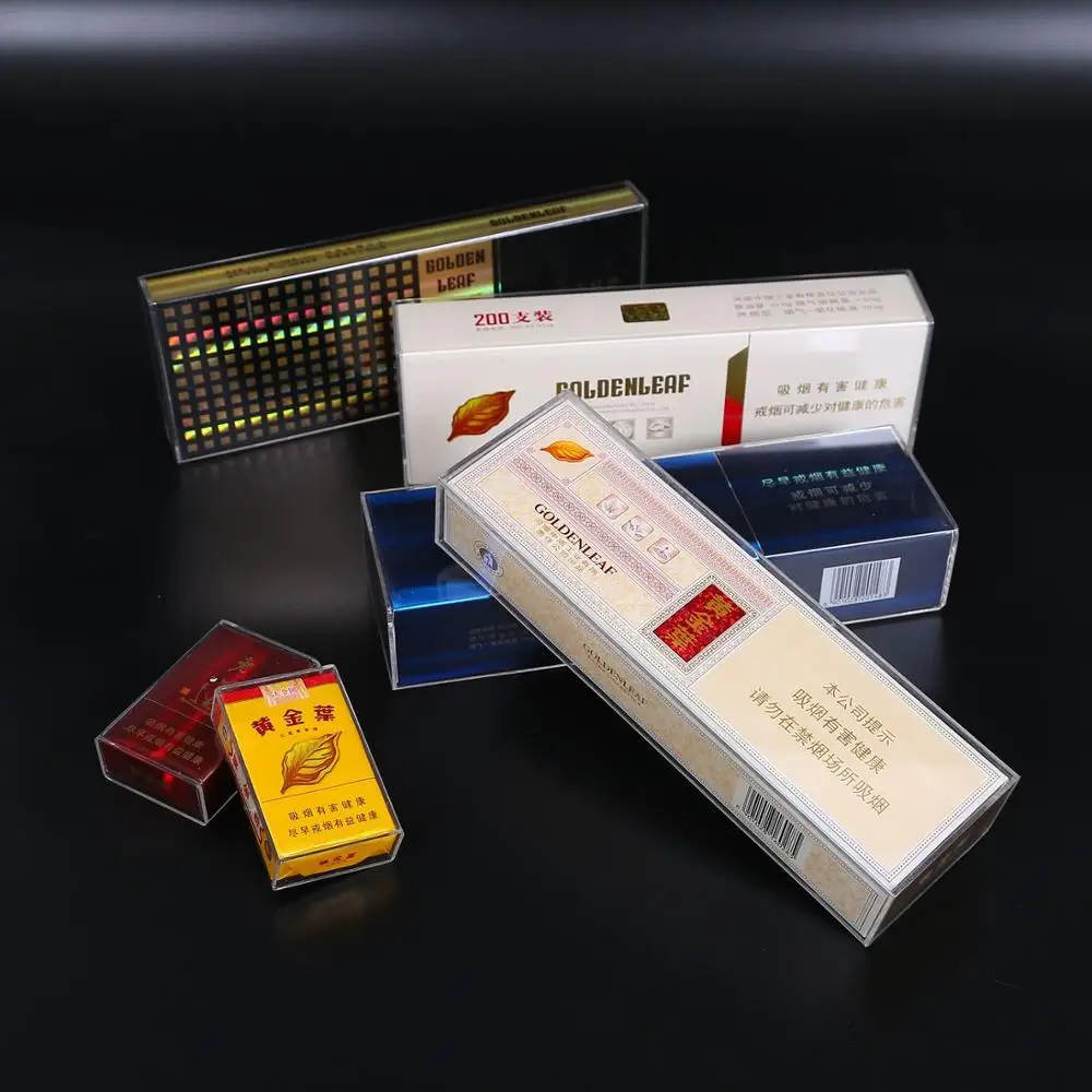 
Customized Waterproof Transparent Acrylic Cigar Box Cigarette Display Case 