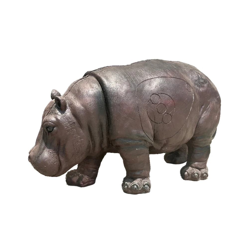 Durable waterproof realistic outdoor bow and arrow shooting target Hippo animal target 3D target