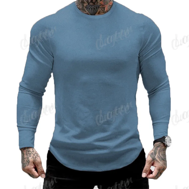 Factory Custom Made Mens Long Sleeve Fitness Shirt Long Sleeve Shirts Men Long Sleeve Athletic Wear T Shirt For Men