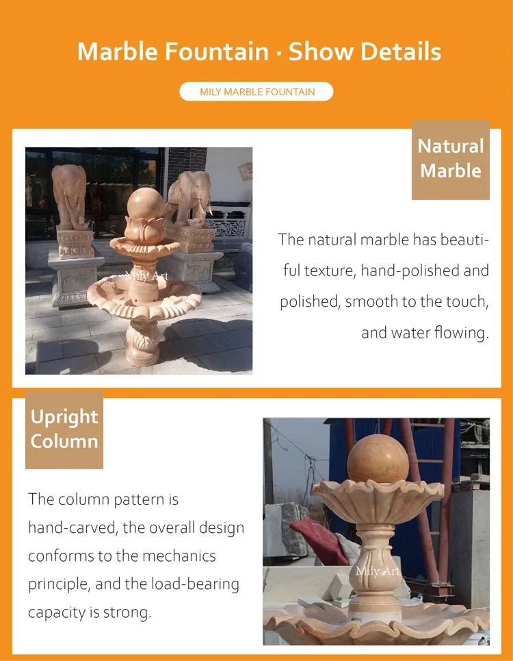 Ball Sculpture Marble Water Fountain