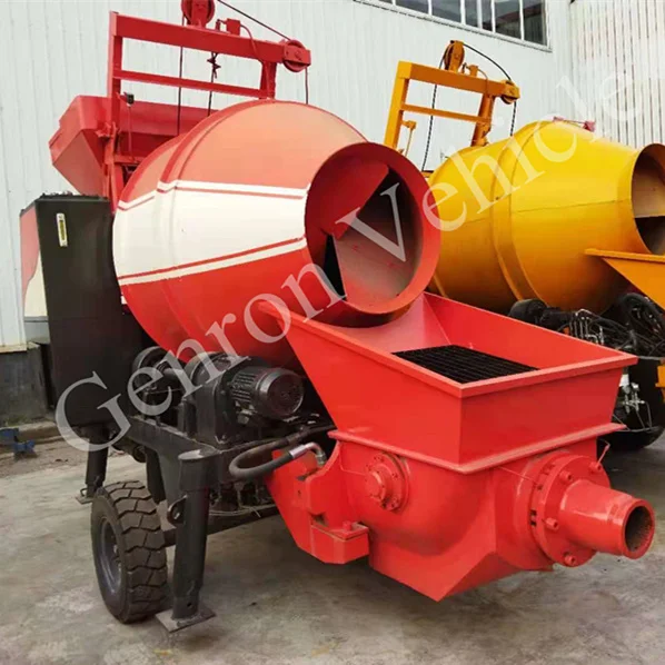 Best sale electrical diesel remote mini self loading portable drag concrete mixer truck machine with pump for construction