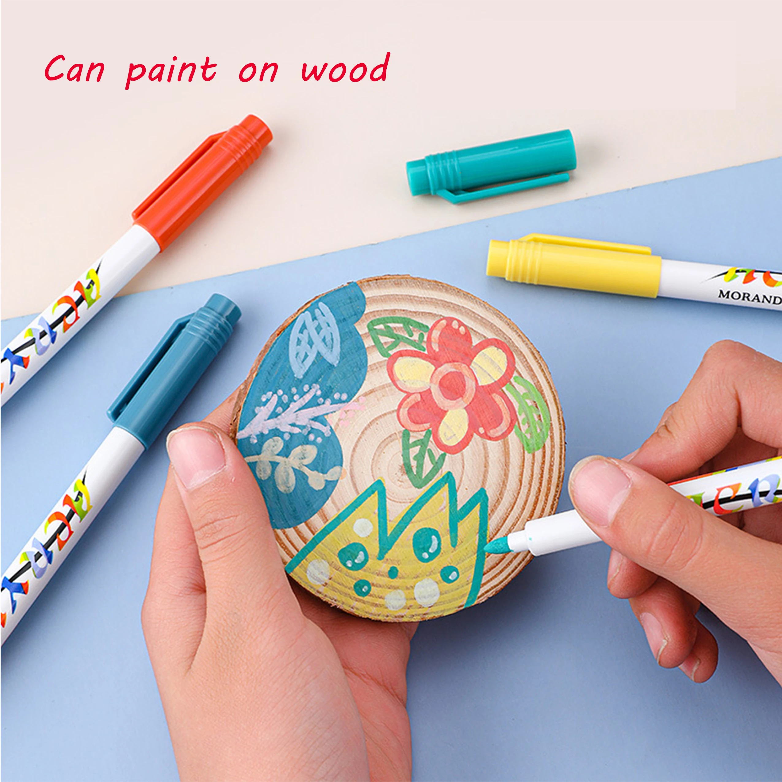 Wholesale factory Felt tip water base marker acryclic marker waterproof water color brush markers for kids acrylic paint set