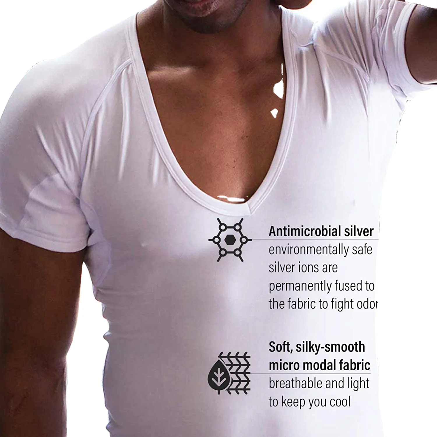 PATON Manufacturer Sweatproof Undershirt T-shirt Men Underarm Sweat Pads Corset T Shirt Wholesale China Casual Knitted