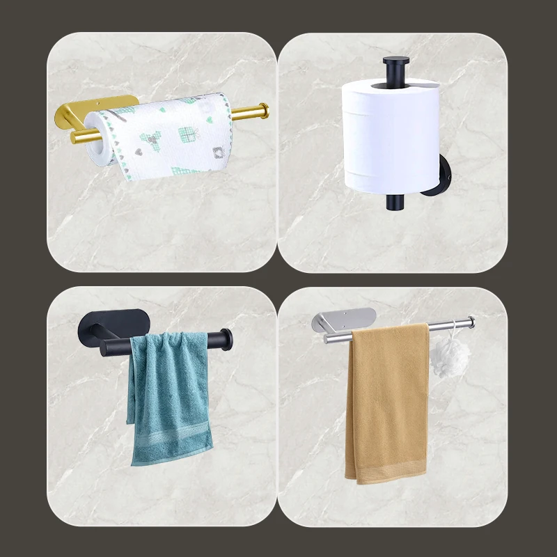 New product release punched wire drawing gold tissue holder installation firm and durable bathroom toilet paper holder