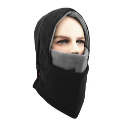 Fashionable balaclava Custom Logo Two-color winter outdoor polar fleece multifunctional Balaclava
