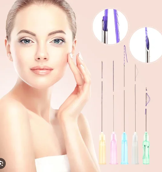 Cosmetics Korean Cog 4d 19g 100mm Hilos Tensores Korean Collagen Threads With L Cannula