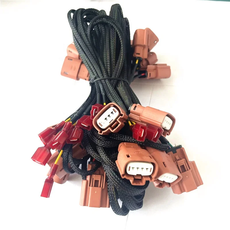 33471-0403 33481-0303 Connector 4-way 4 pin customized braid sleeve wire harness cable assembly for Ford Ignition Coil WPT-1284