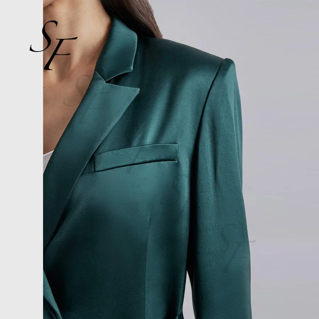 Custom spring autumn new products classic fashion high quality casual belted oversized plus size women tie-waist blazers