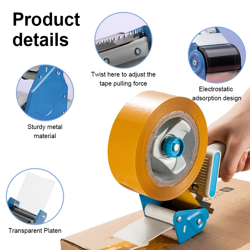 Best Selling Water Activated Cute Mini Kraft Masking Small Blue Packing Tape dispenser