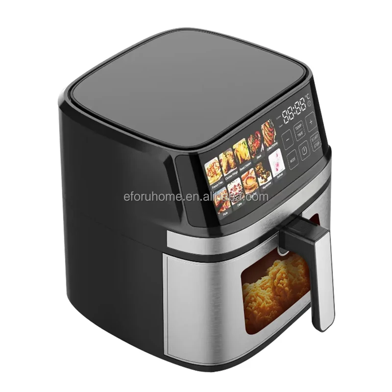 EFORU 8L Smart Touch Control Wifi Air Fryer Wholesale Stainless Steel Food Grade Digital Air Fryer Up and down 2 heaters