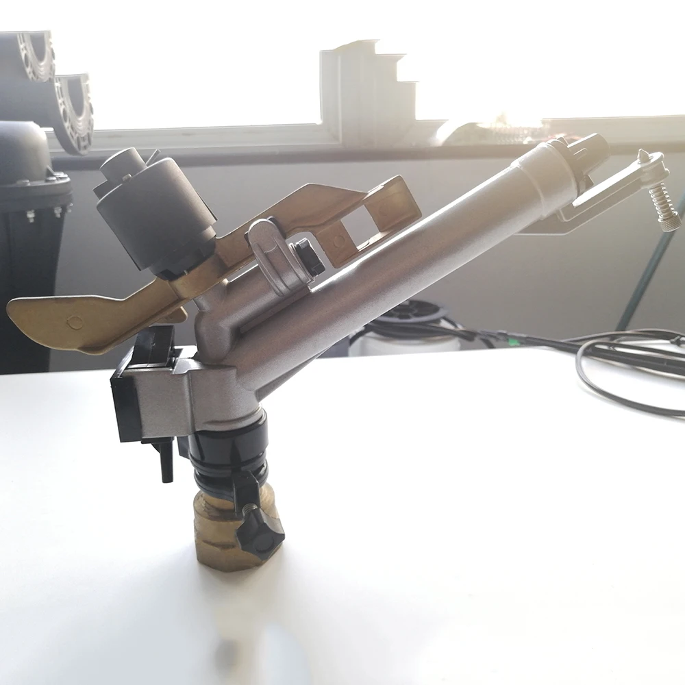 factory price pistola de riego Hot Sale Al Alloy and Brass 1.5' Female BSP 360 Gear drive Big Rain Gun Sprinkler