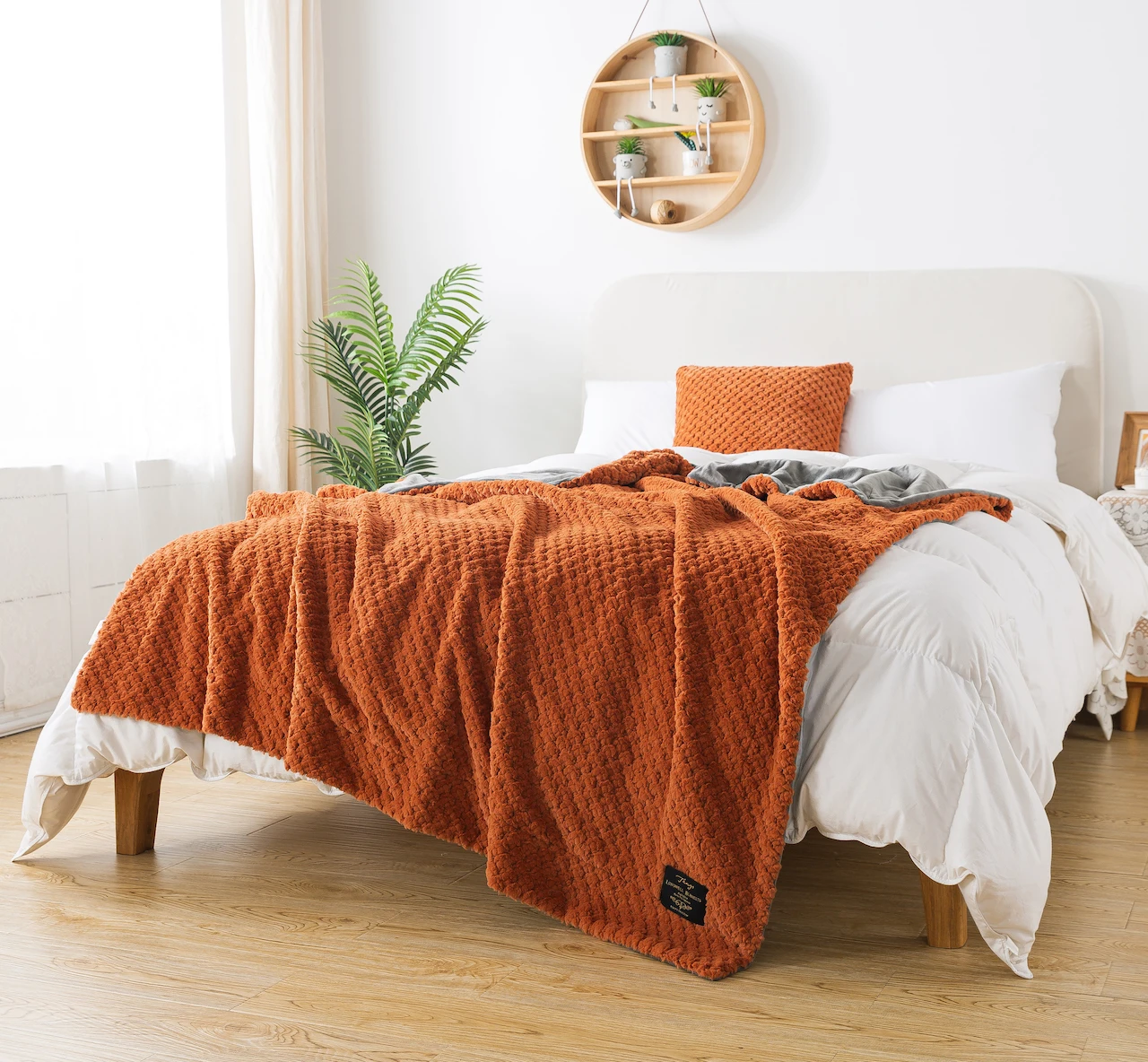 Зимнее комфортное теплое Роскошное Одеяло из кроличьего меха с тиснением супермягкого бархата 10 см стеганое 2-слойное одеяло