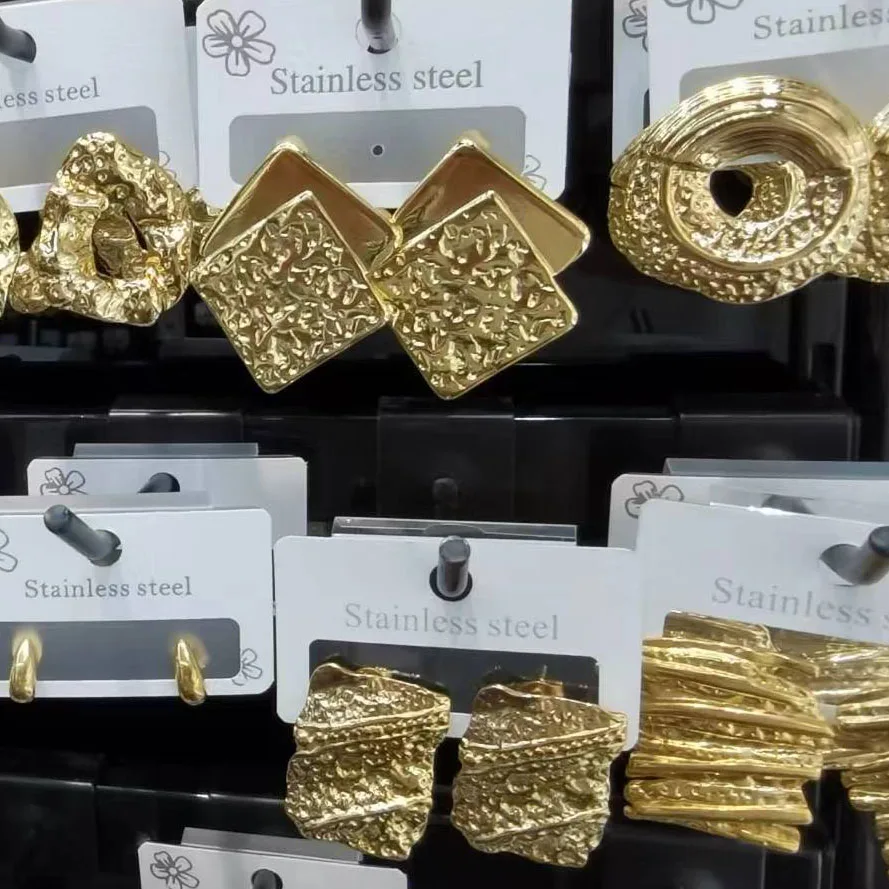 no wash out earring stainless steel trendy jewelry discount africa earring nigeria congo togo kenya jewelry