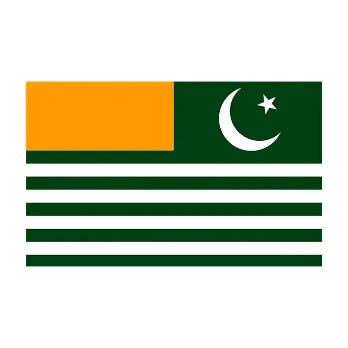 Bright Green And White Moon Polyester Muslim Azad Kashmir Flag Kashmiri Falag With Religious Activities