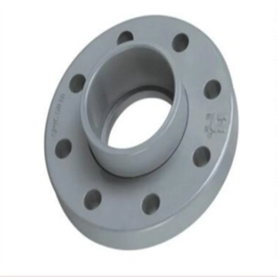 Good quality factory directly grey pvc pipe fittings flange in stock