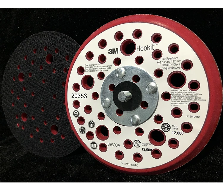 20353 3 inch 75mm Quick Change Roll Lock Red Surface Conditioning Sanding Disc Xtract Low Profile Back-up Pad  Back-up Pads