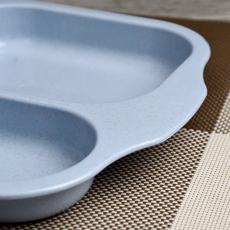 2022 Amazon Hot Sale New Design High Quality Fast Food Dish Eco friendly Wheat Straw School Lunch Food kids lunch plates