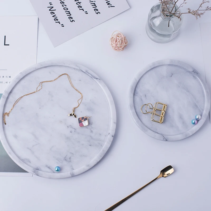 Hot sale Natural Stone  Marble Dining Plates Sets for Home Decor