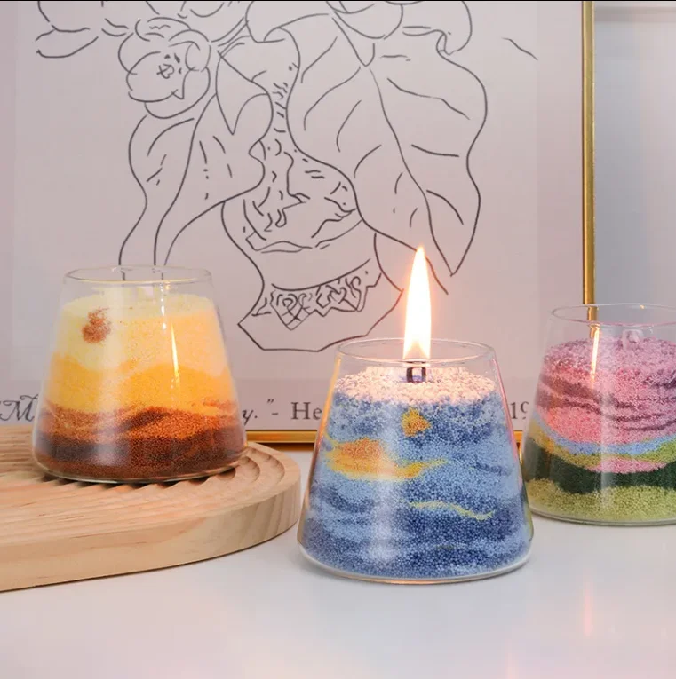Wholesale Handmade Diy Sand Wax Supplier Colored Reusable Sand Candle Granules