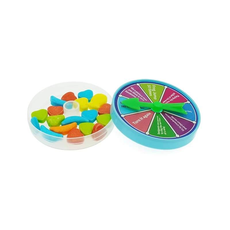 Empty Container Holder Sweet Dispenser Candies Kids Play Game Lucky Turntable Toy Entertainment Game Wheel Spinner Pin Toys