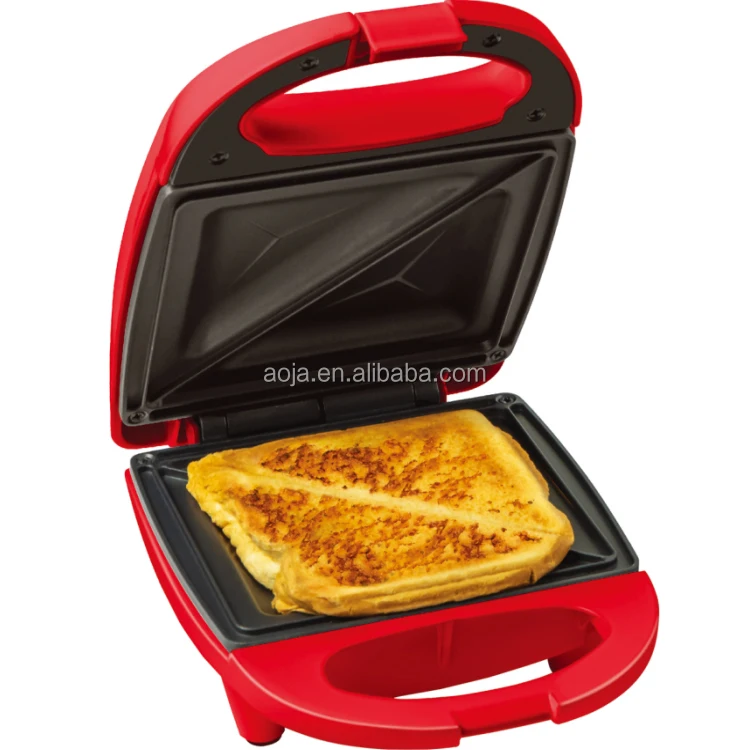 AOJA Fixed 3 in 1 Custom 1 Slice Sandwich Maker Stainless Steel Kids Breakfast 6 in 1 Waffel Maker Electric Baking Griddle