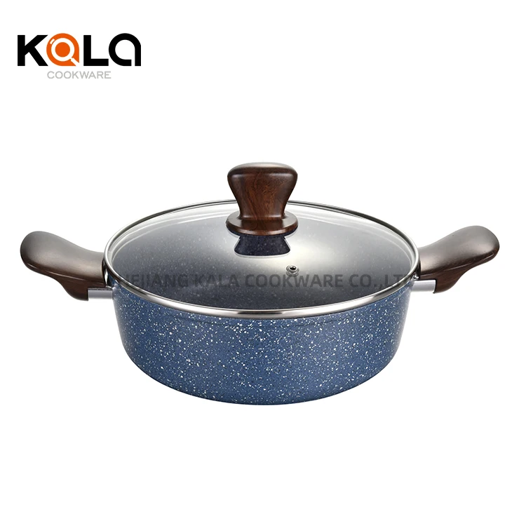 Kitchen Non-Stick Granite Cookware Set Marble Grill Frying Pan Forged Aluminum Cooking Pots Good Selling Spiral or Induction