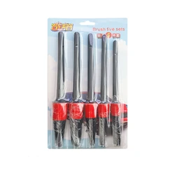 2021 Popular 5 in 1 Car Care Detail PP Hair / Bristles Air Outlet Brushes For Car Care Interior Protection Paper Card Blister