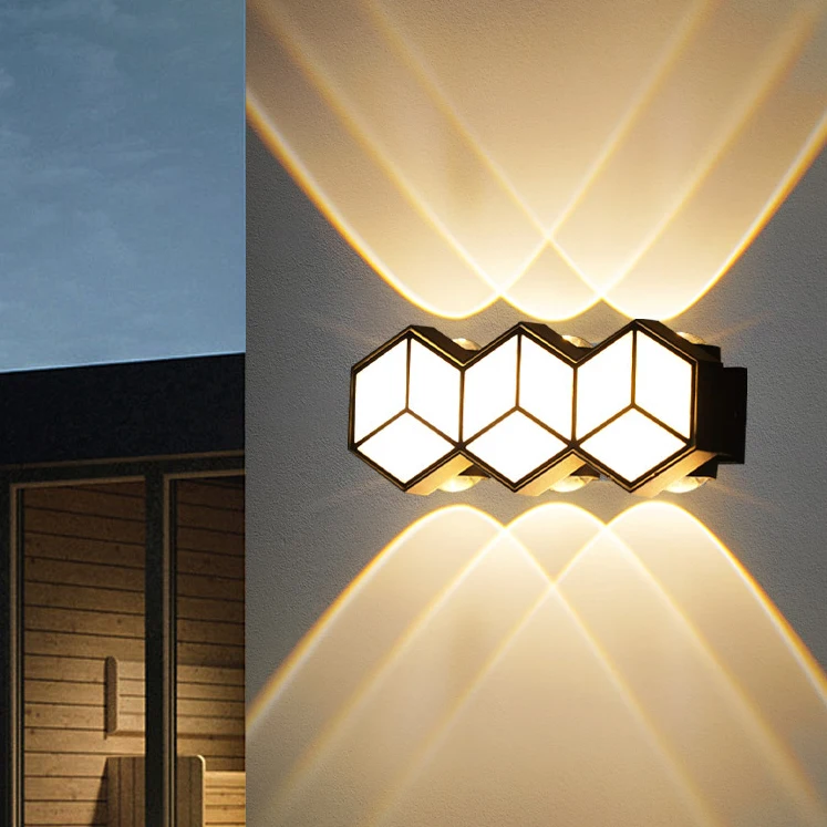 Waterproof IP65 220V Outdoor LED Courtyard Lamp Luxury Modern Outdoor Wall Lamp Up and Down