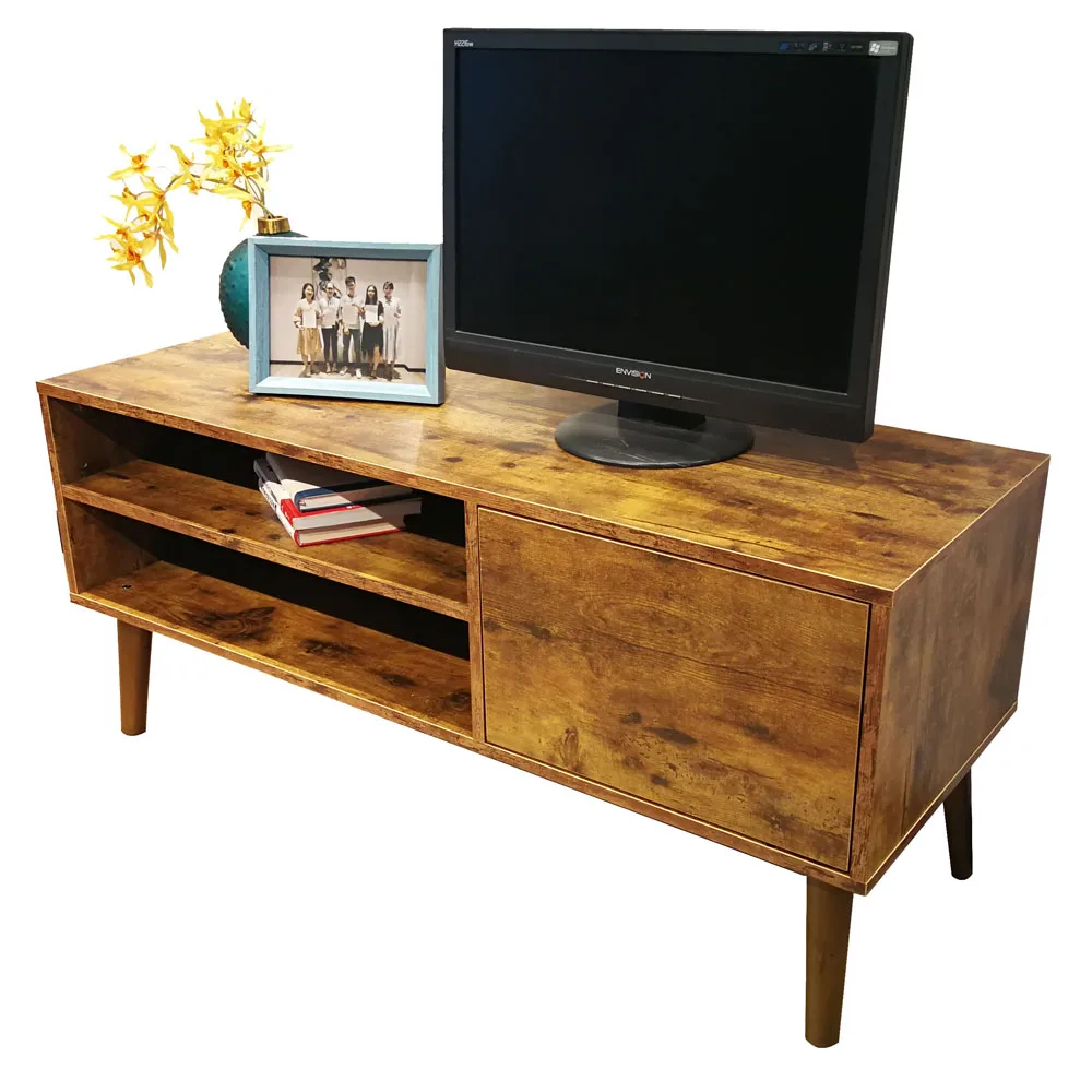 Living Room wood Cocktail Table TV stand Rectangular Sofa Coffee Table with Storage Shelf