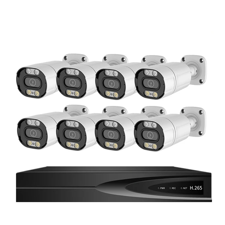 6 Channels 4mp IR Full Color camera system CCTV surveillance PTZ wireless camera system nvr home outdoor security cctv system