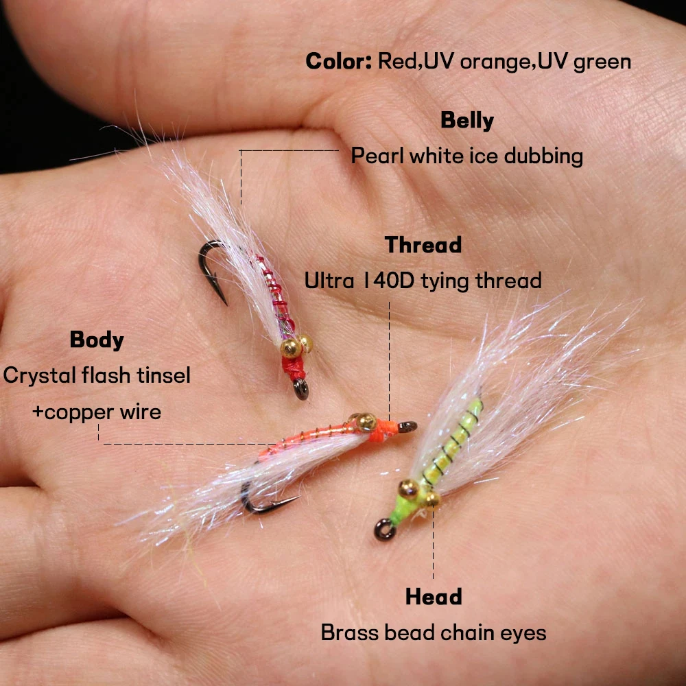 Crazy Charlie Dubbing Nymphs Flies Barbed Hook Trout Fishing Fly Lure Bait fly fishing lures