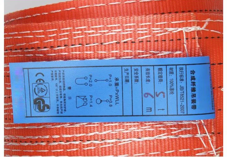1 - 10 Ton Color Code Textile Tape Lifting Slings Belt Crane Flat Polyester Lift Webbing Sling